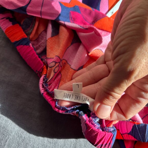 Anthropologie Abel the Label Skirt Floral Bright Multicolor Maxi Size L - Picture 6 of 7